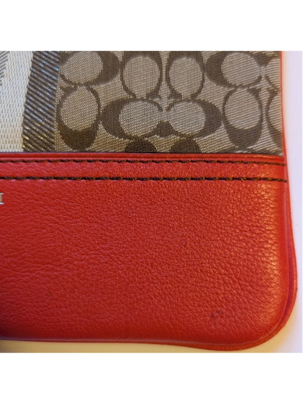 Coach Signature Stripe Swingpack Crossbody Bag In VGUC